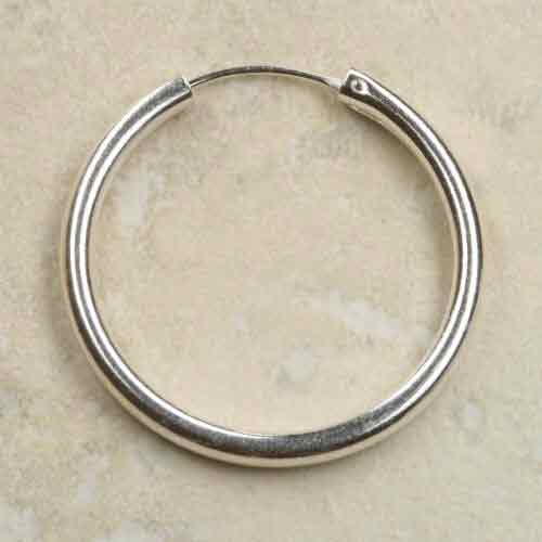Silberschmuck Creole glatt 34 mm