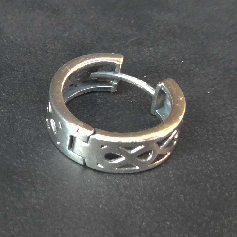 Klappcreole Ohrring Silber Ohrschmuck leichter Verschluß 