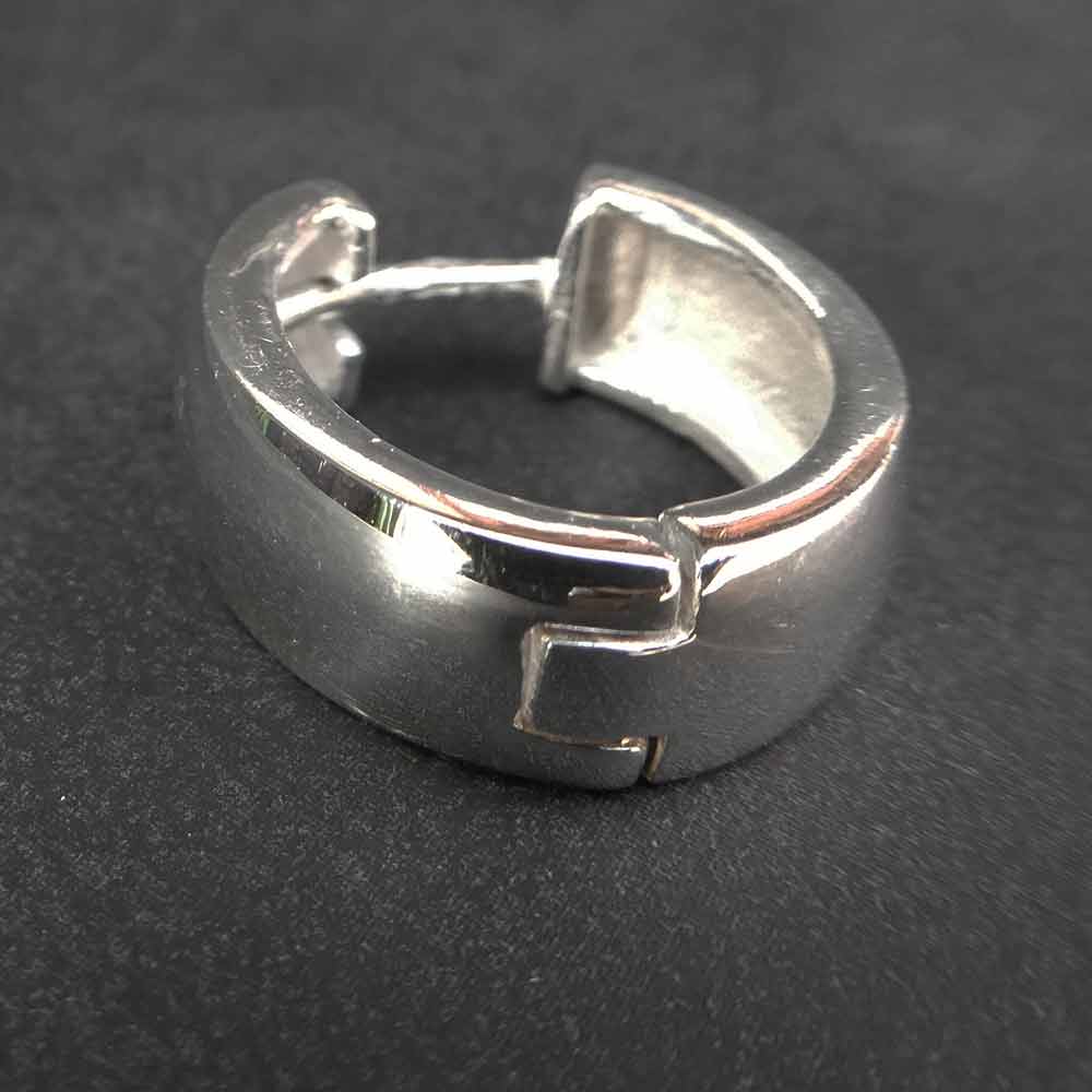 Klick Creole breite Creole mit Scharnier 925er Silber
