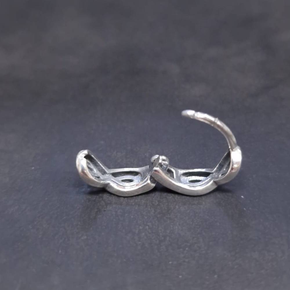 Klappcreole Symbol Unendlich 925 Sterlingsilber Ohrring Ohrschmuck