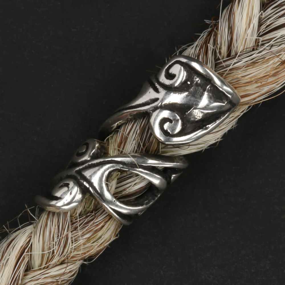 Wikinger Haarschmuck Bartperle edler 925er Silber Bartschmuck