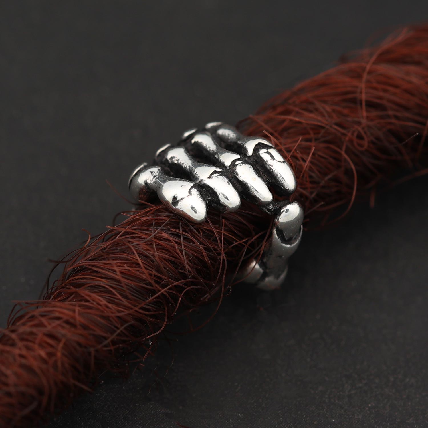 Skelett Silber Bartschmuck Wikinger Haarschmuck Bartperle