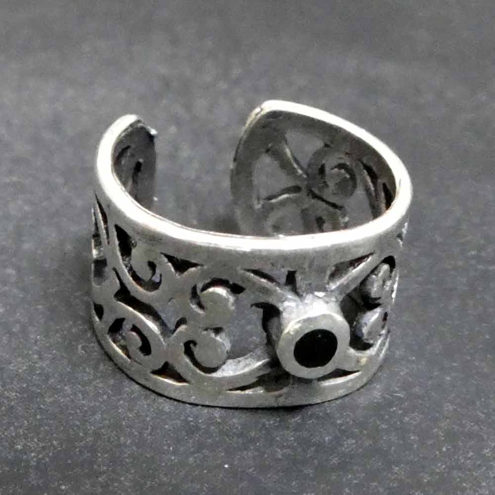 Ohrklemme Onyx Silber Ohrschmuck Haarschmuck