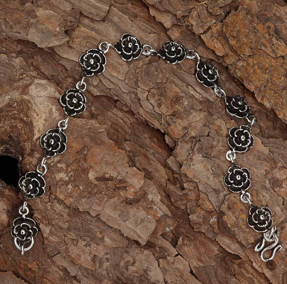 Edles Rosen Armband für Damen aus Sterlingsilber