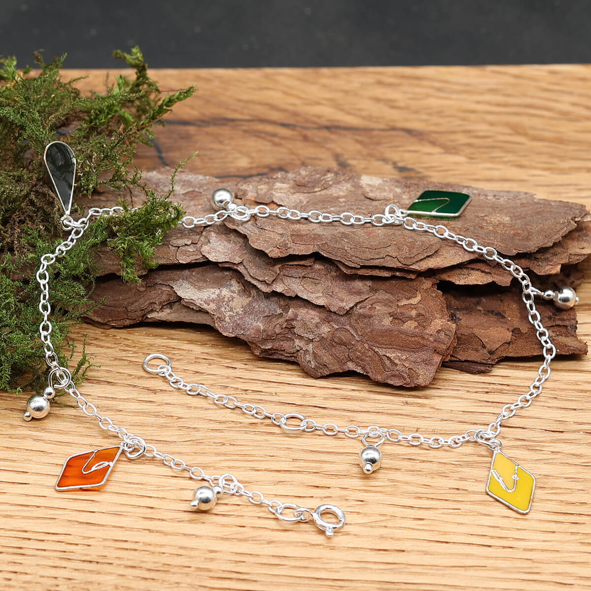 Zeitlose Fußkettchen Kristalle 925 Silber Fuß Schmuck