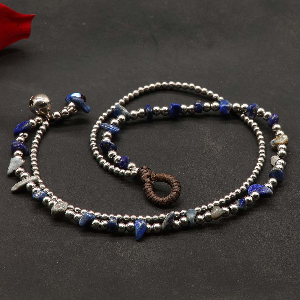 Fußkette Lapislazuli Schmuck Modeschmuck alternativ Schmuck