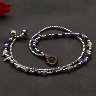 Lapis lazuli anklets