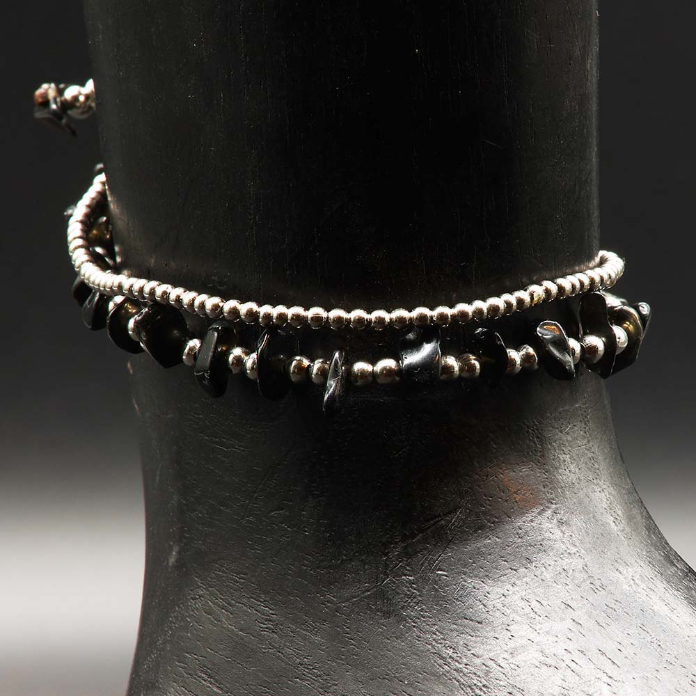 Modeschmuck Fußkette Onyx Schmuck günstig