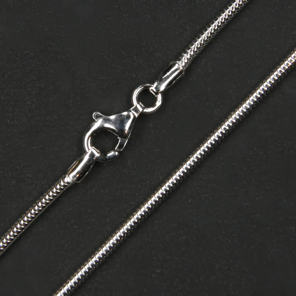 Schlangenkette rodiniert feine Silberkette Damen Halskette Herren