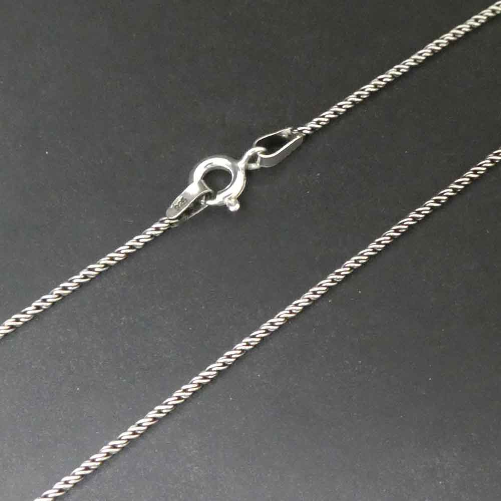 Gedrehte Halskette Silber 925 Damen feine Silberkette