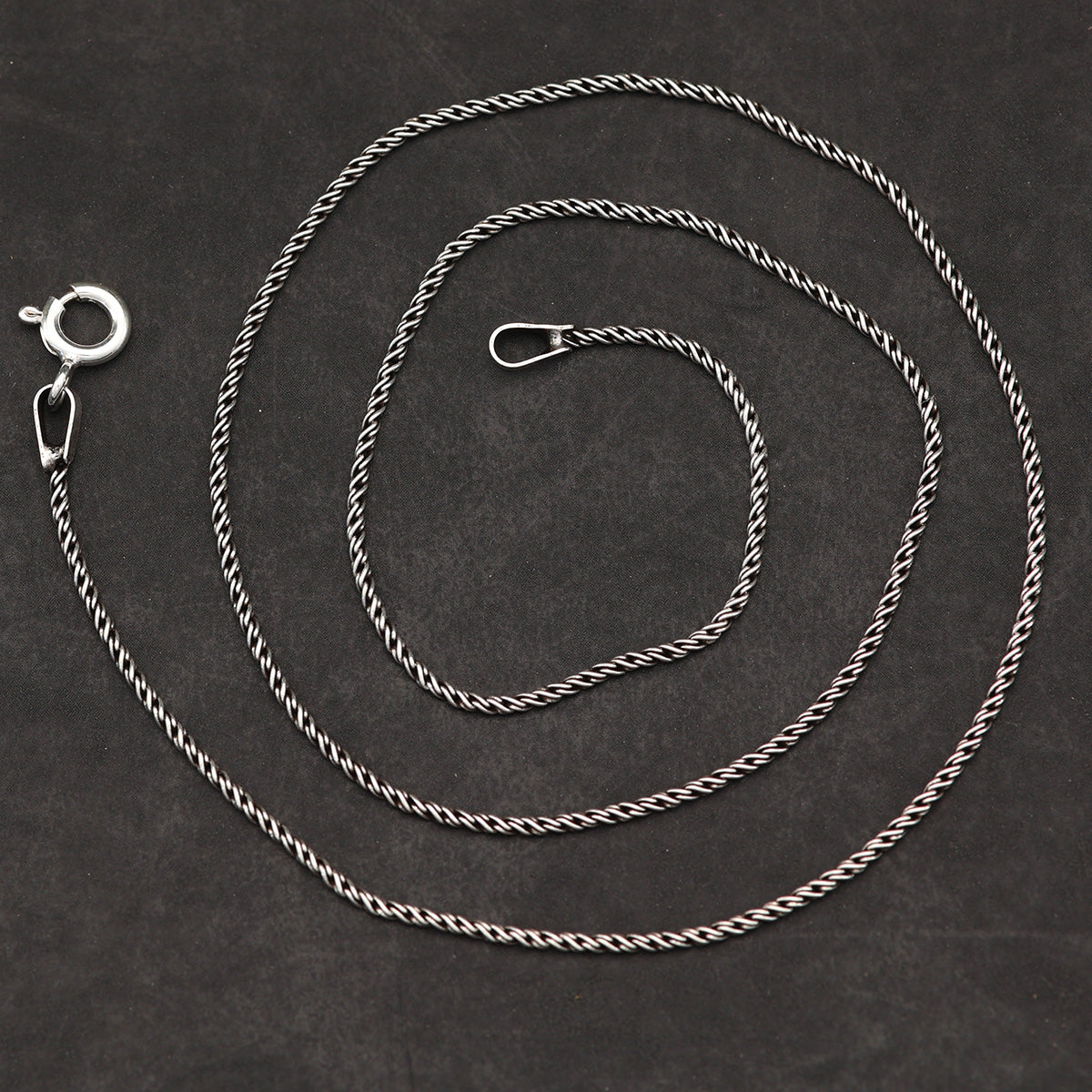 Gedrehte Halskette 925 Silber zeitlosen Damen Schmuck