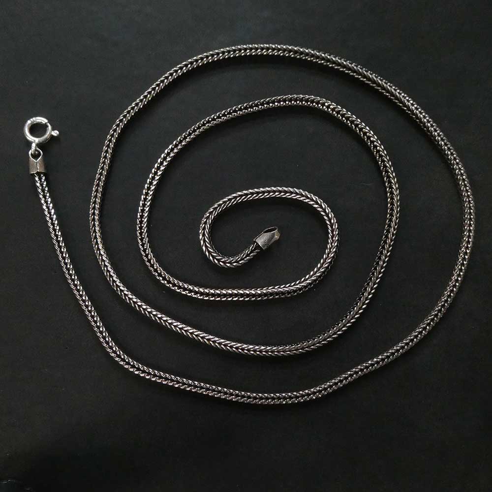 Massive Herren Halskette 925 Sterlingsilber - vierkant Profil