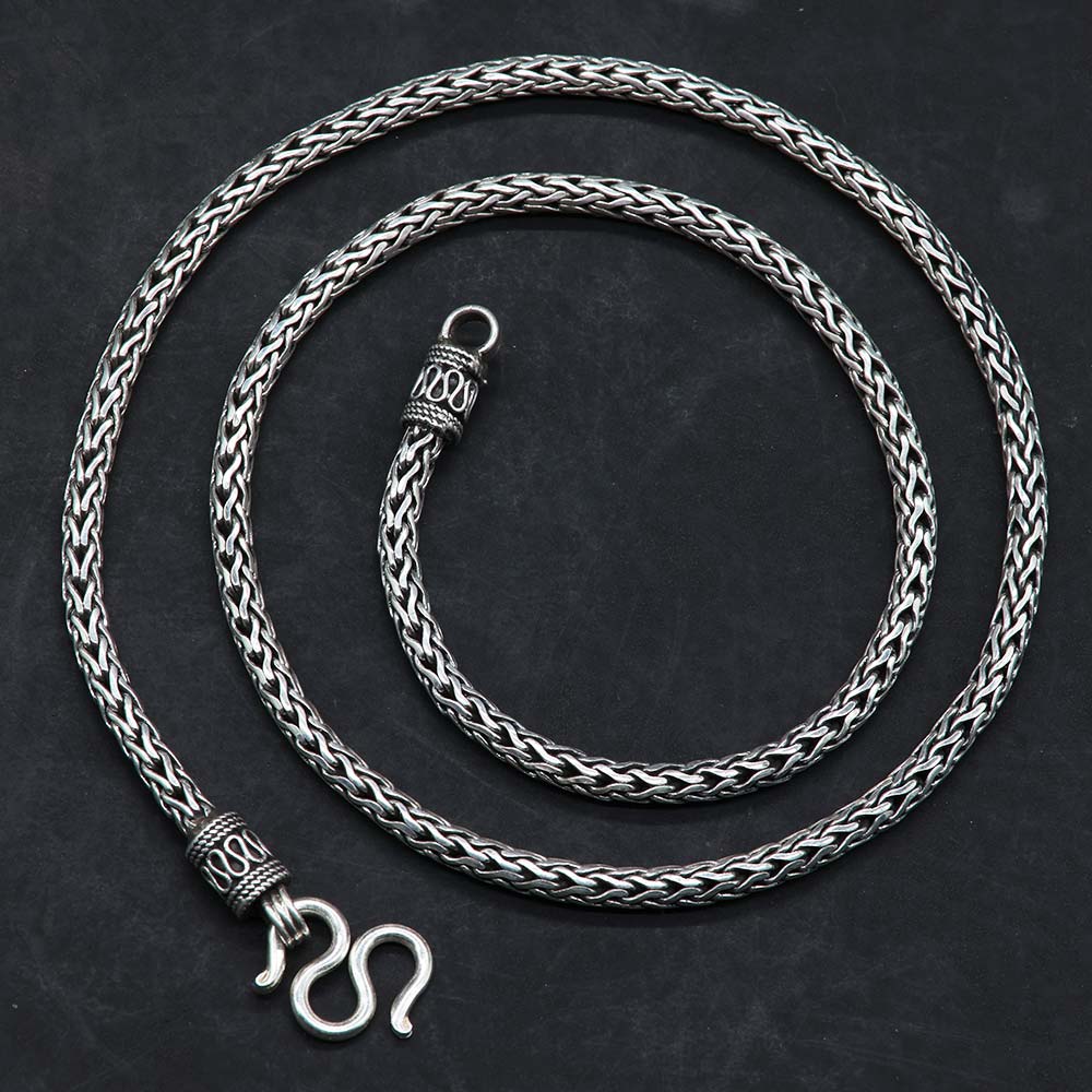 Wikinger Silberkette 925 Sterlingsilber massive Kette für damen und Herren