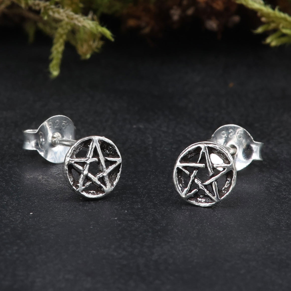 Pentagramm Ohrstecker Silber Ohrschmuck online