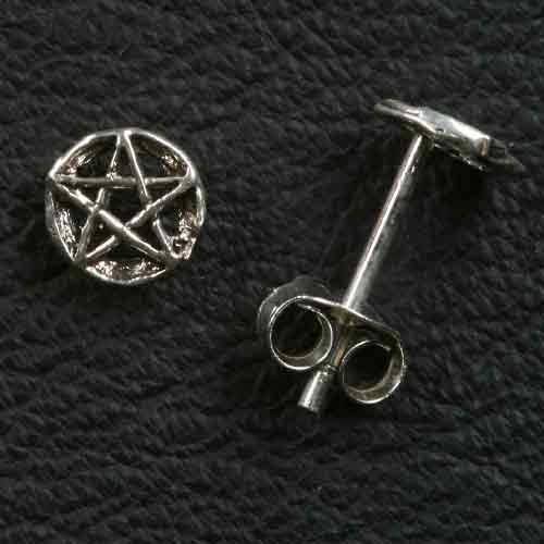 Pentagramm Ohrring  925 Silber