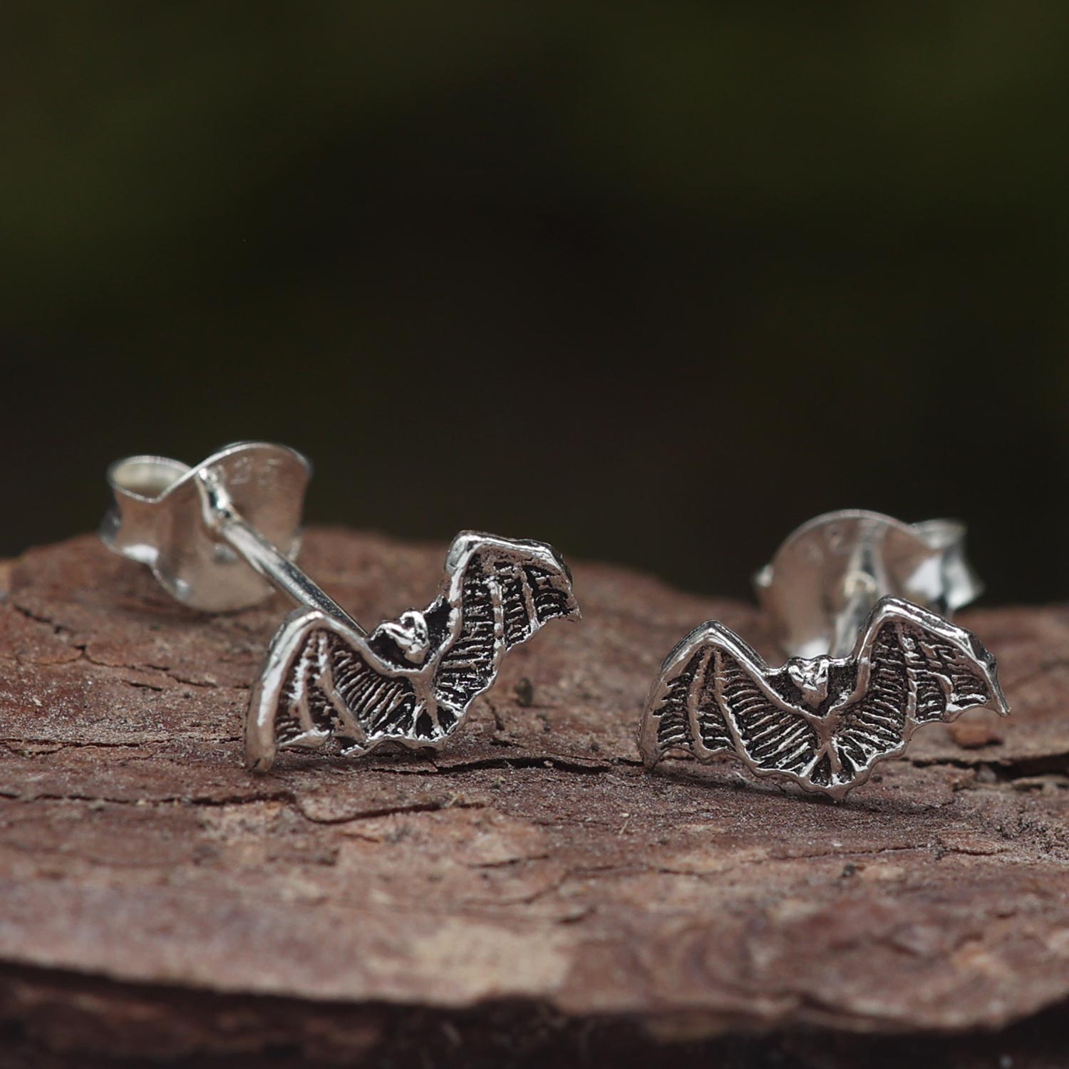 Fledermaus Ohrringe Silber Ohrschmuck Gothic