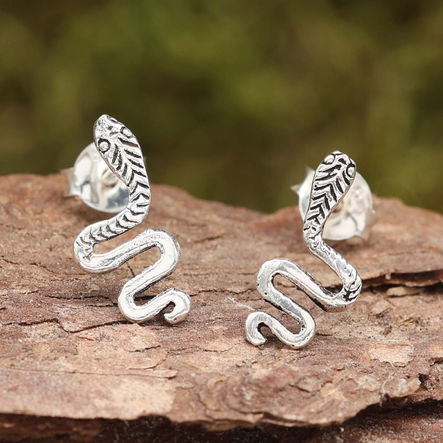 Schlangen Ohrringe Silber Ohrschmuck Tiere