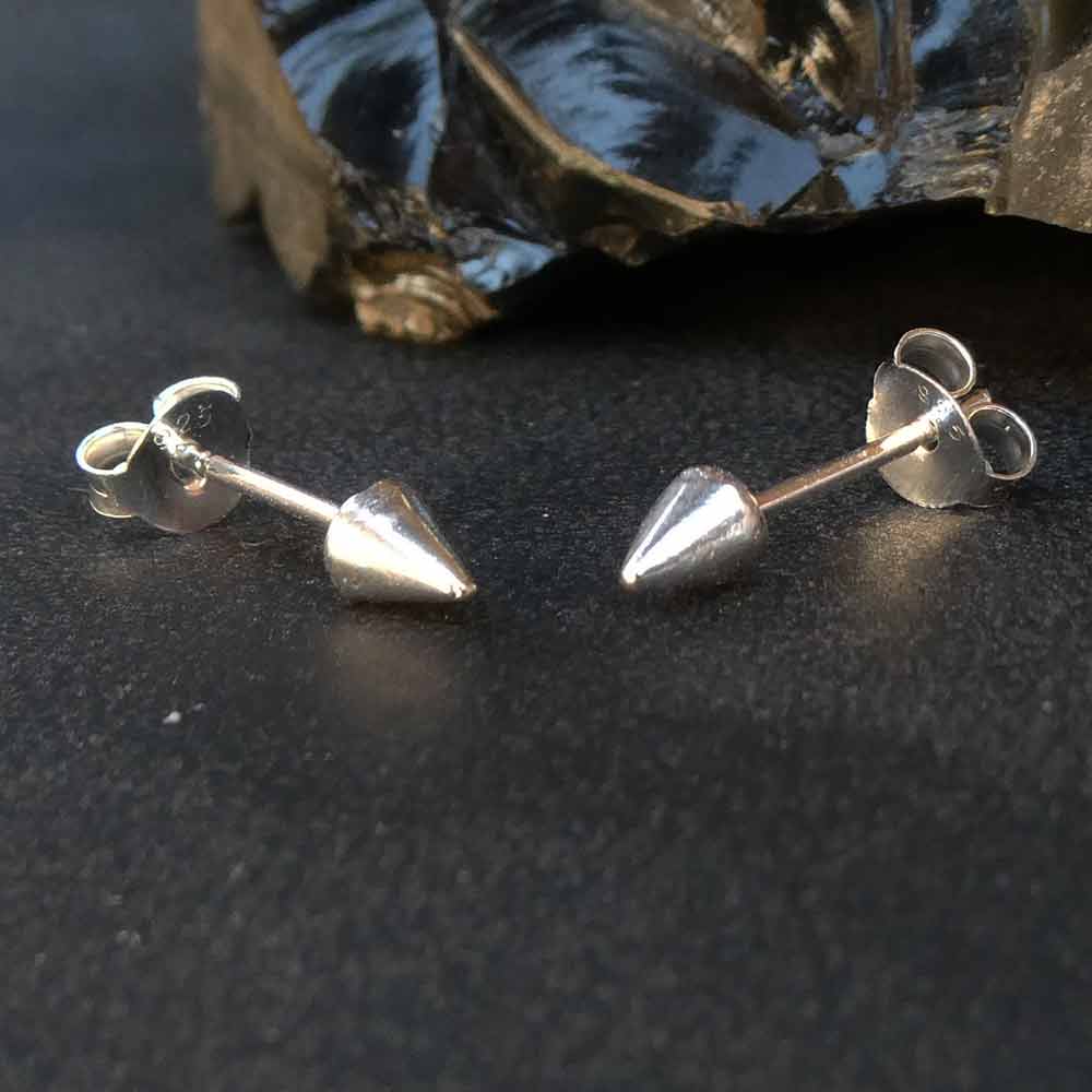Spitze silber Ohrstecker Kegelförmig 925 Silber