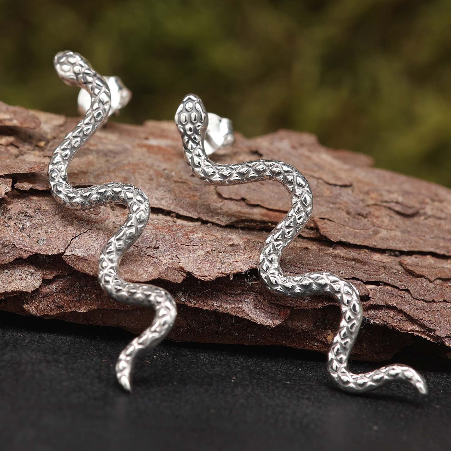 Ohrstecker Silber Schlangen unisex Ohrschmuck Tiere