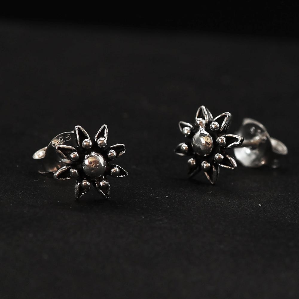 Sonne Ohrstecker 925er Silber Schmuck Ohrring zeitlos