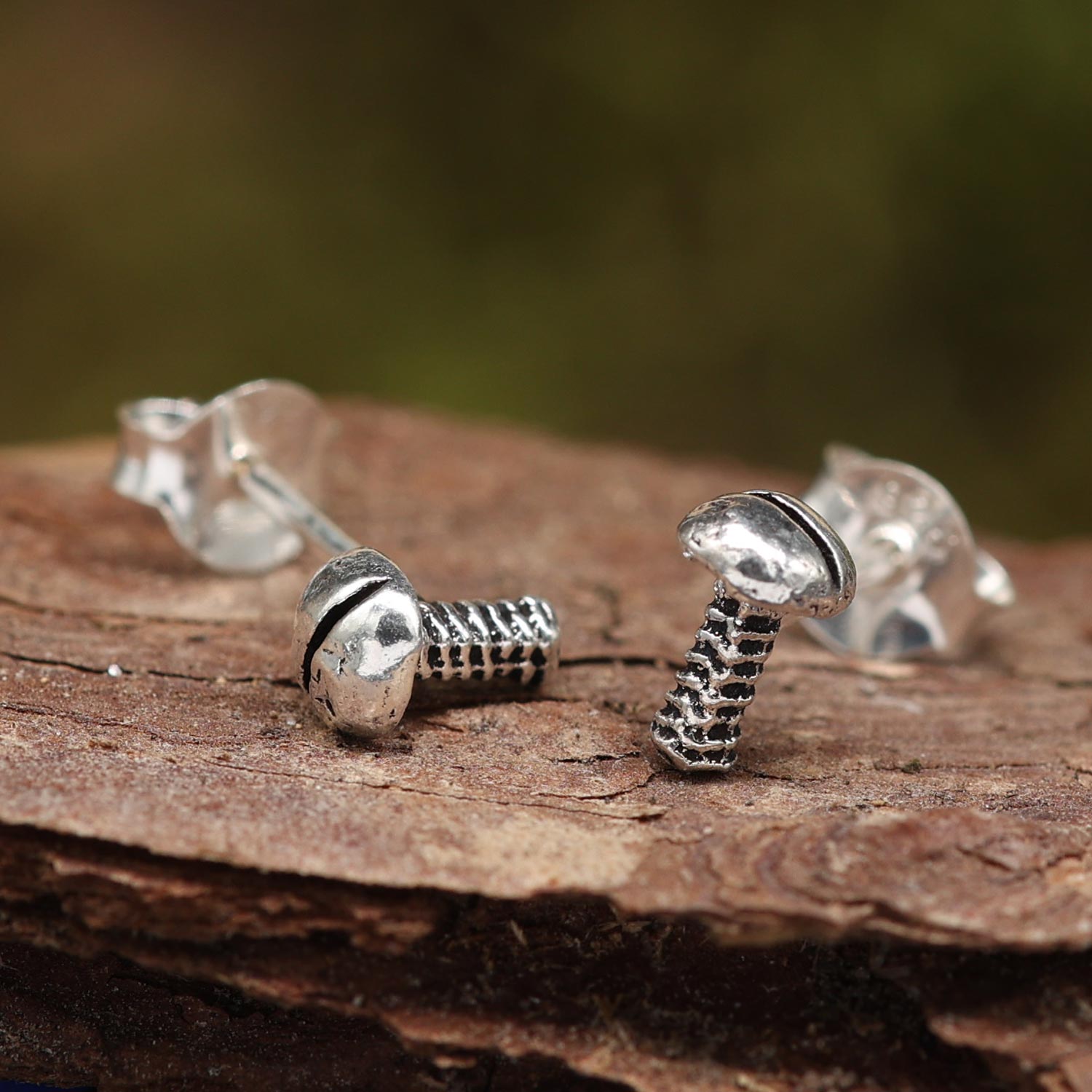 Schraube silberne Ohrstecker Sterlingsilber Ohrringe Handwerker