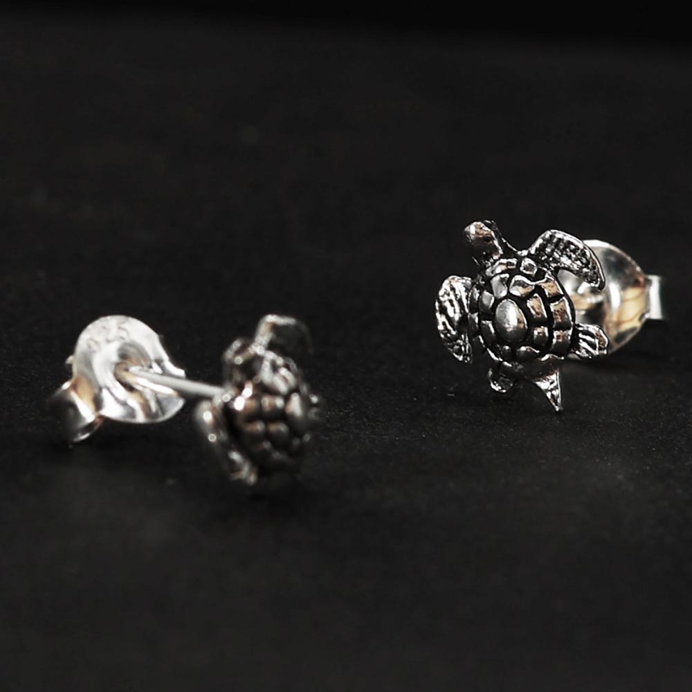 Wasserschildkröte Ohrstecker Schmuck 925 Silber