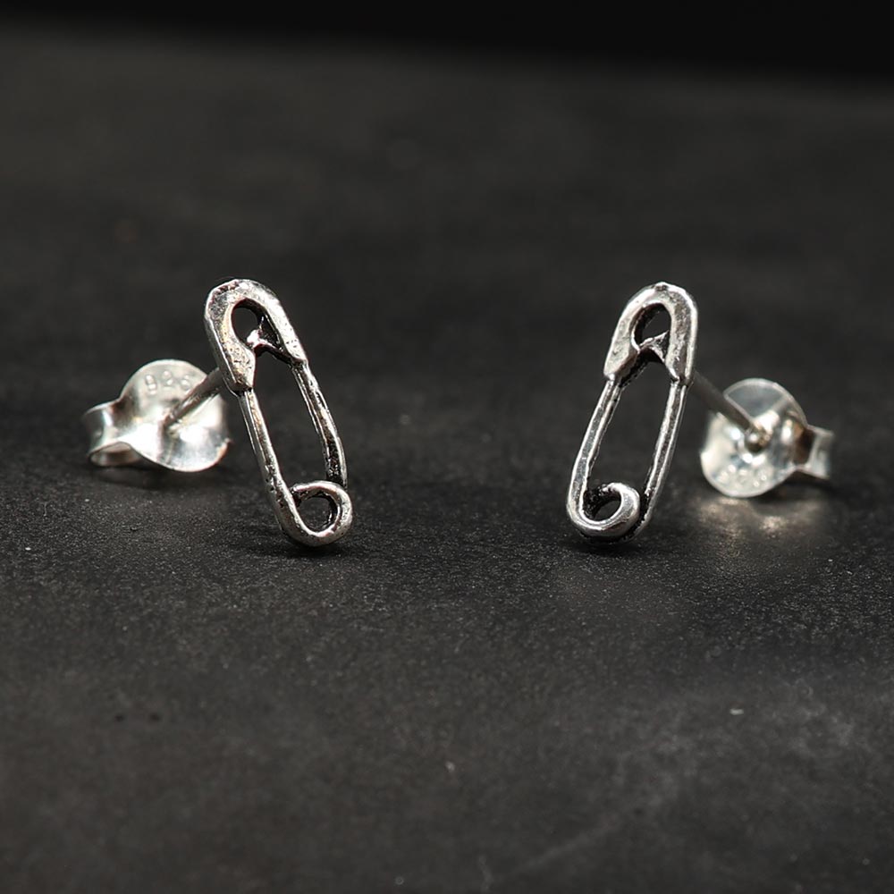 Sicherheitsnadel Schmuck Ohrstecker Silber Ohrschmuck 925 Sterlingsilber