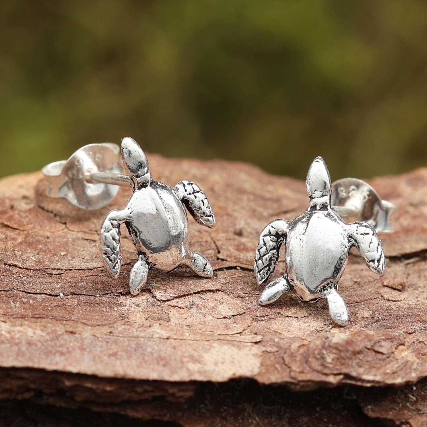 Schildkröte Ohrstecker Silber 925 Ohrringe Wasserschildkröte