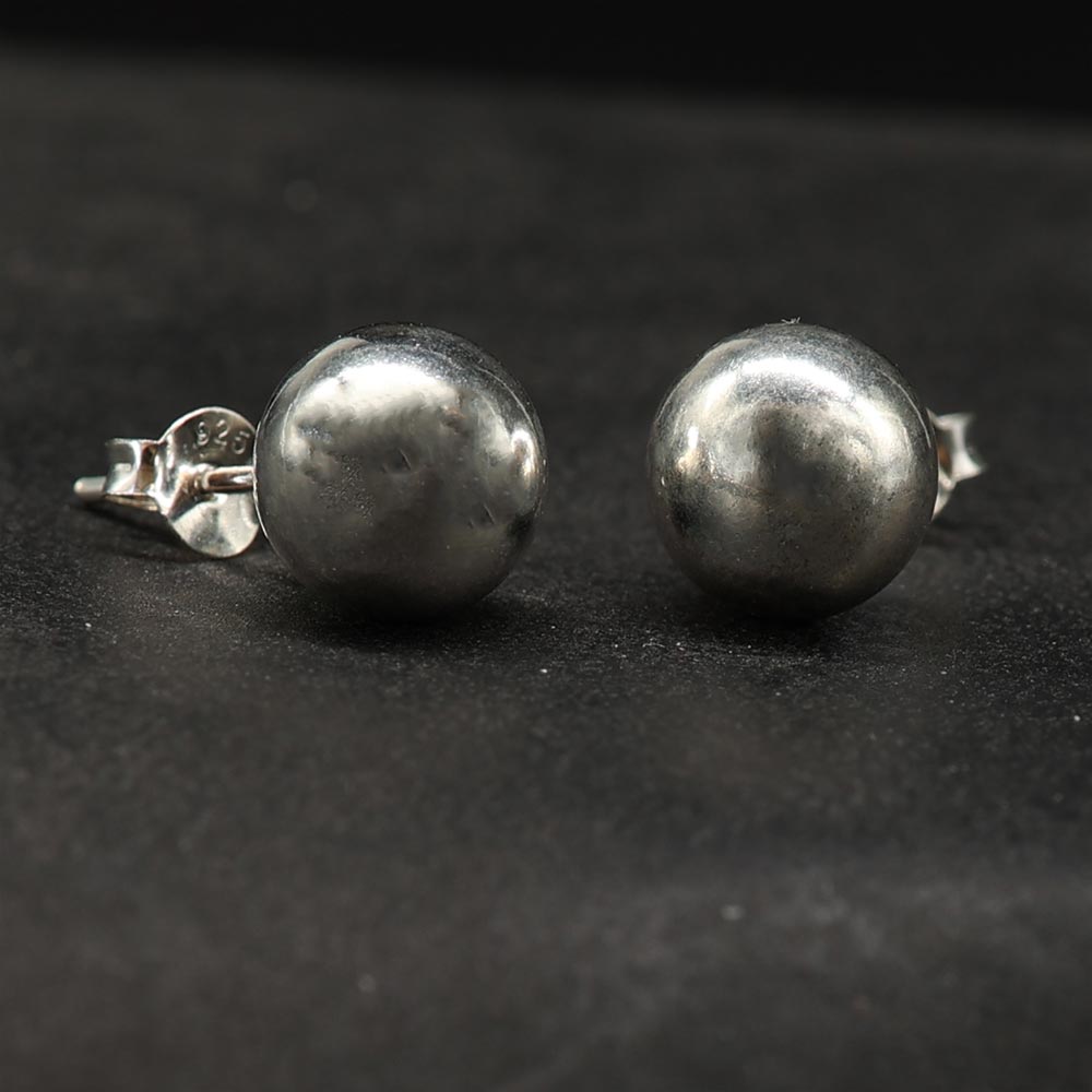 Kugel groß Silber Bälle Ohrstecker 925 Silber Ohrring Ball