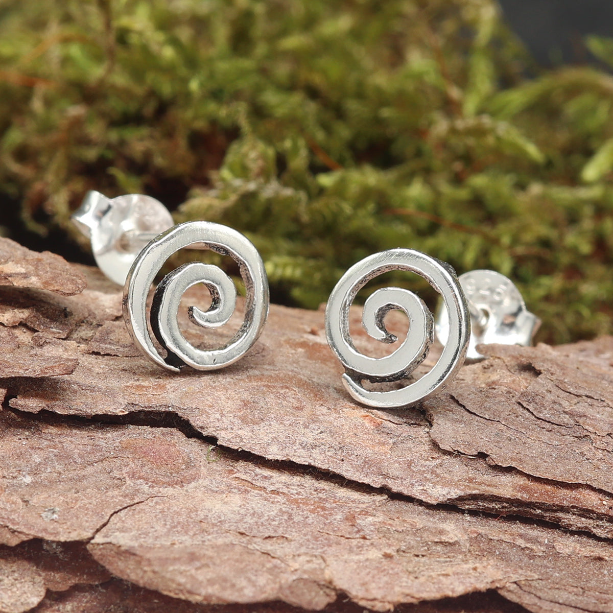 Spirale Ohrstecker 925 Silber Ohrhänger Ohrschmuck