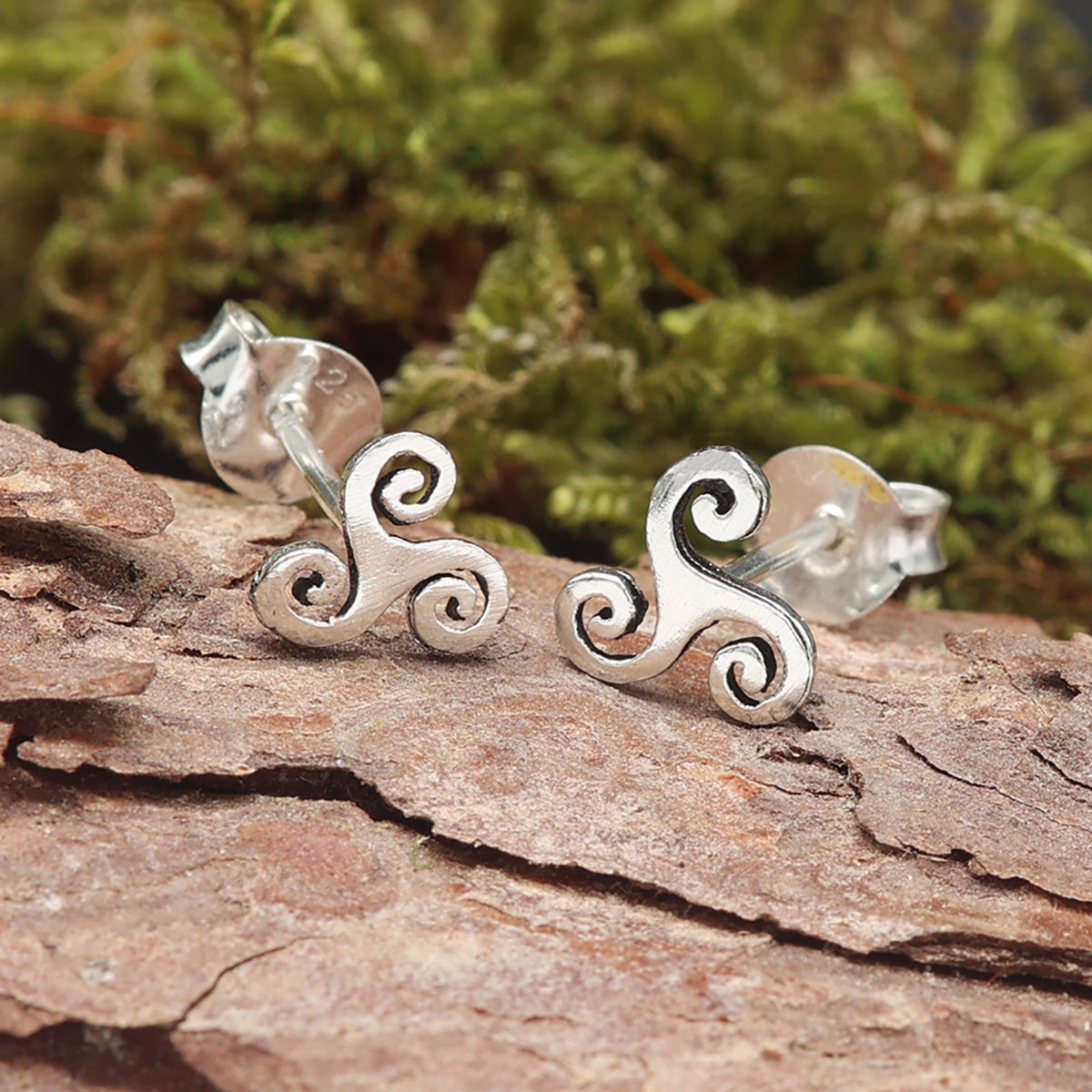Triskele Ohrstecker 925 Silber Ohrhänger Ohrschmuck