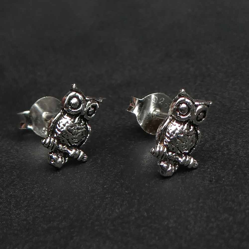 Eulen Ohrstecker Silber Ohrschmuck Ohrring 925