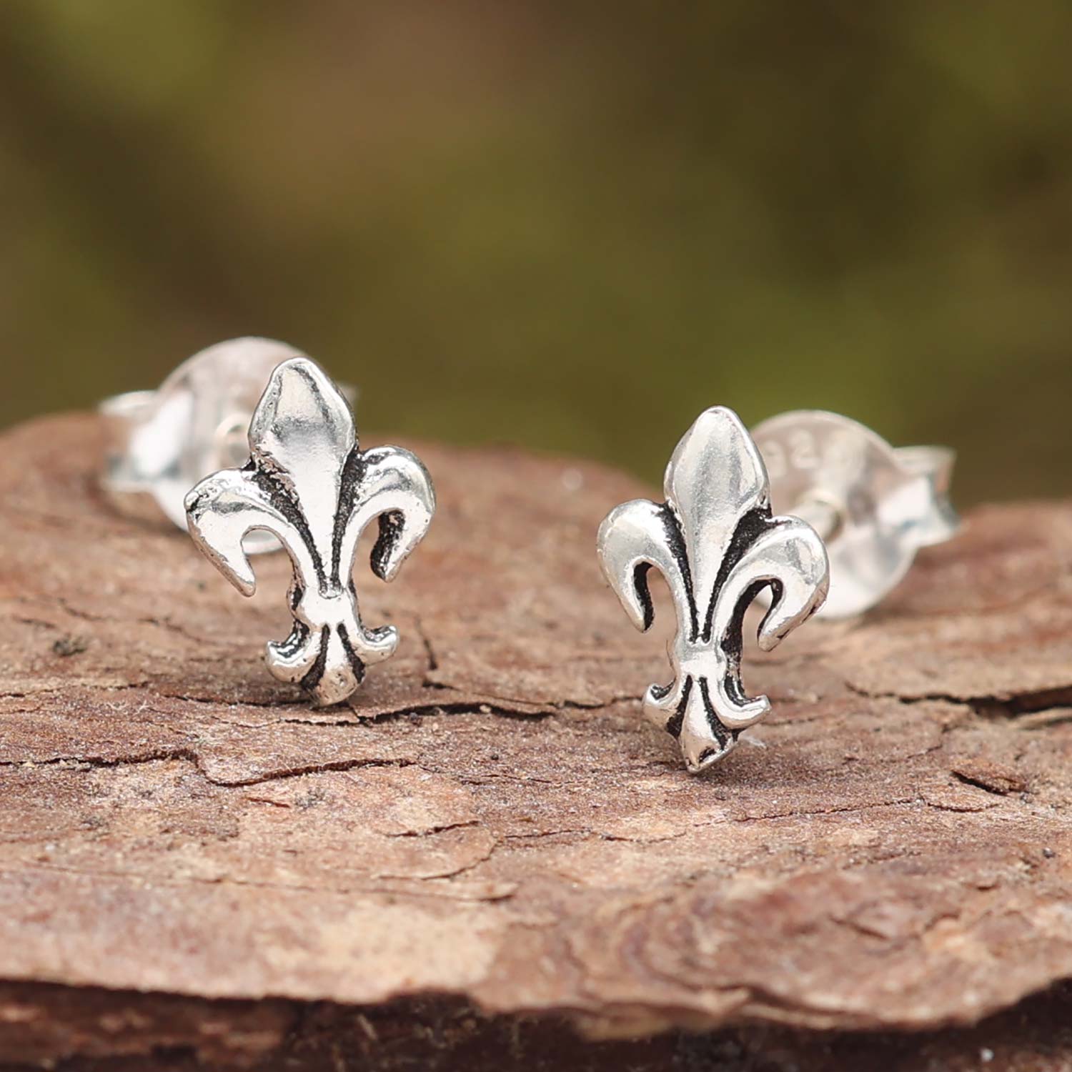 Mittelalterlilie Ohrringe Silber Ohrschmuck Mittelalter Fleur des Lys