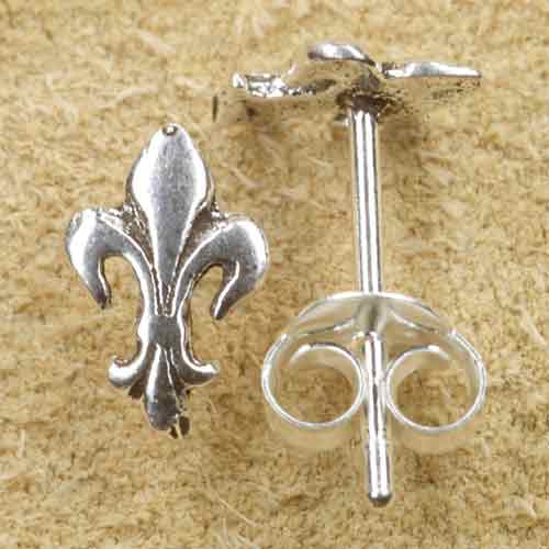 Fleur de Lys Ohrstecker Ohrring Silber