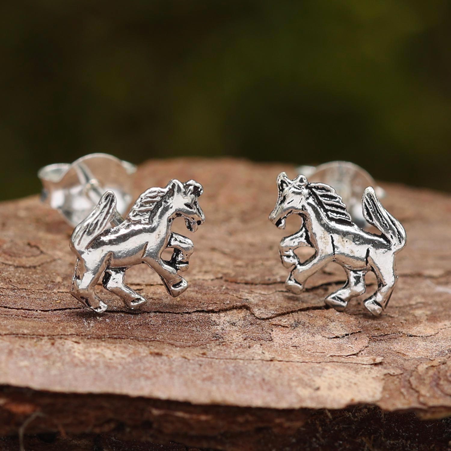 Pferd Silber Ohrstecker Ohrring Sterlingsilber Mädchen reiten