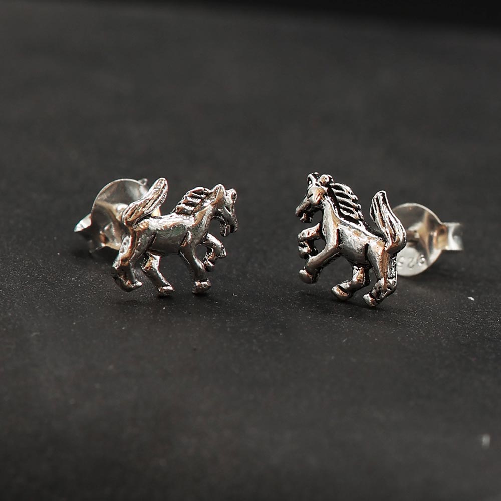 Pferd Ohrschmuck Mädchen Ohrring aus Sterlingsilber 925