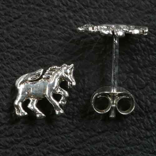 Pferd Ohrstecker 925 Silber