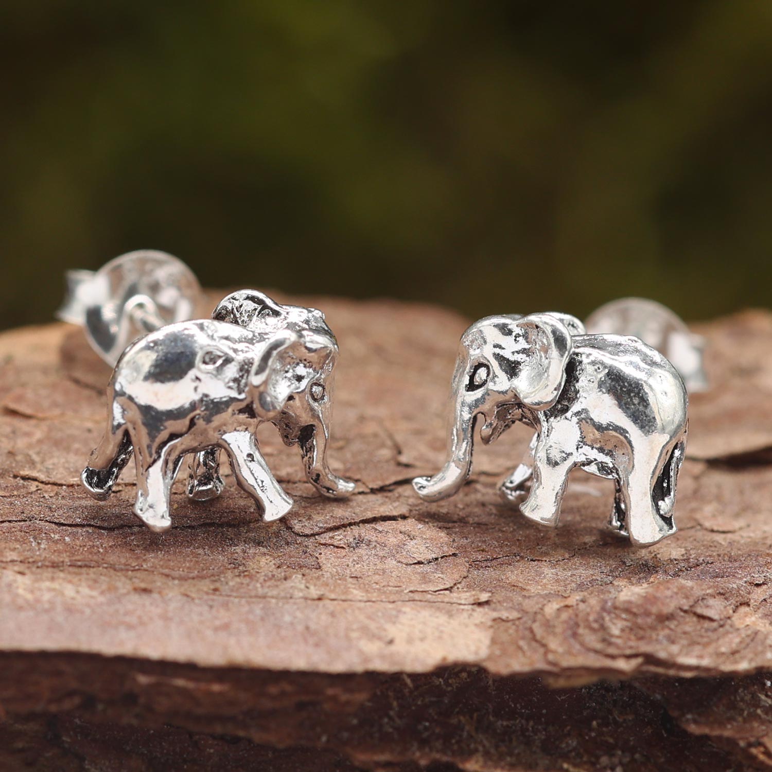 Elefanten Schmuck Ohrstecker Silber 925 Ohrringe großer Elefant Glück