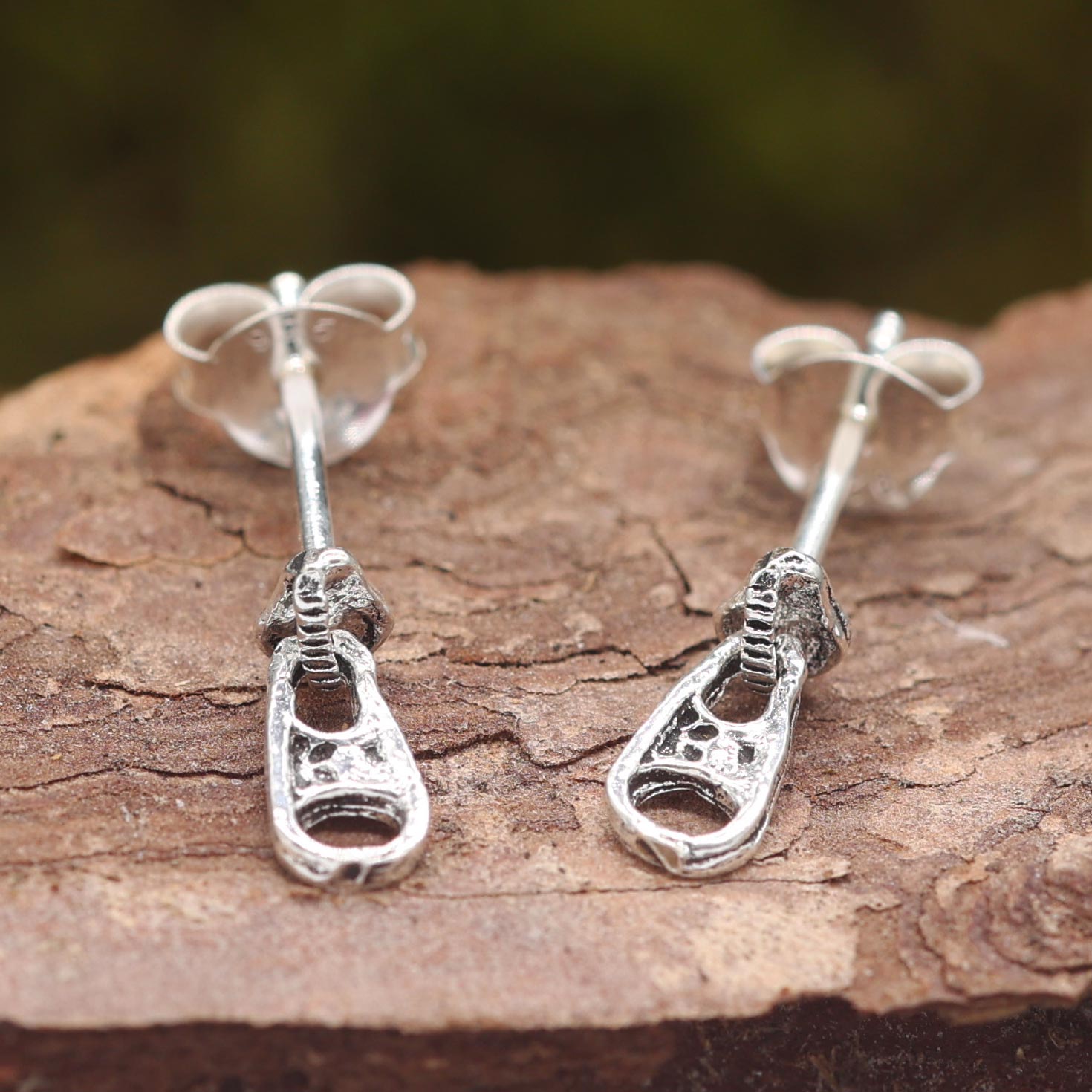 Reißverschluß Schmuck Ohrstecker Silber 925 Ohrringe Haushalt