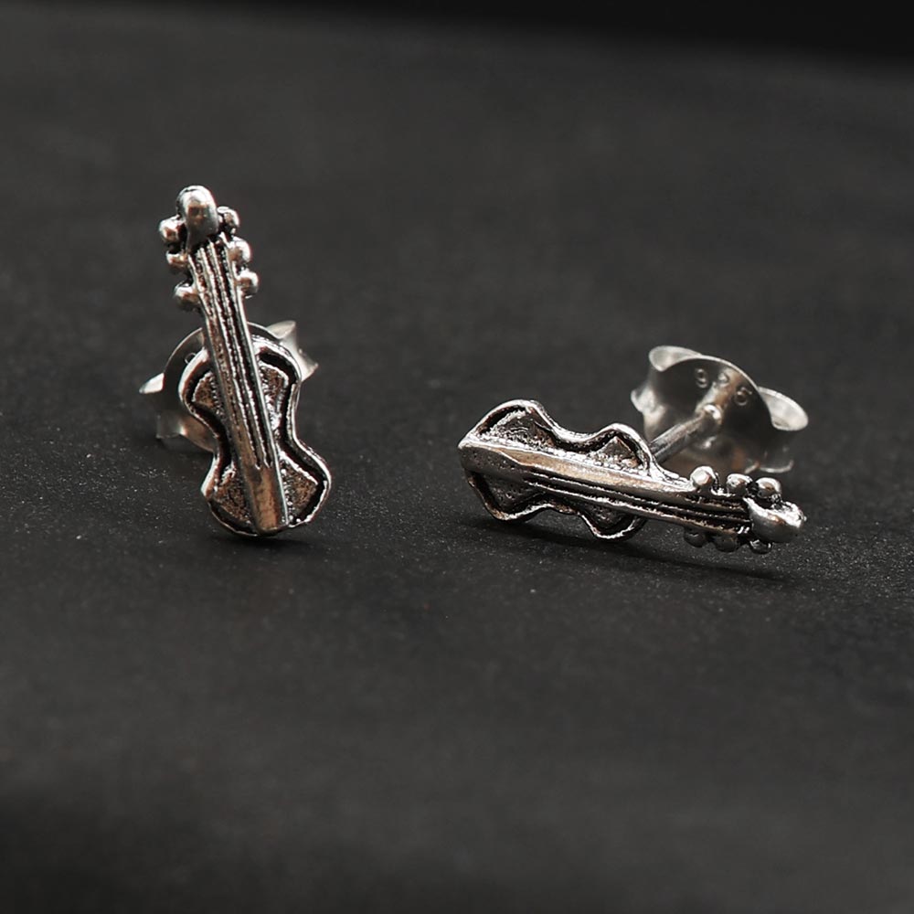 Geige Ohrstecker 925 Silber Ohrschmuck Musiker Ohrring