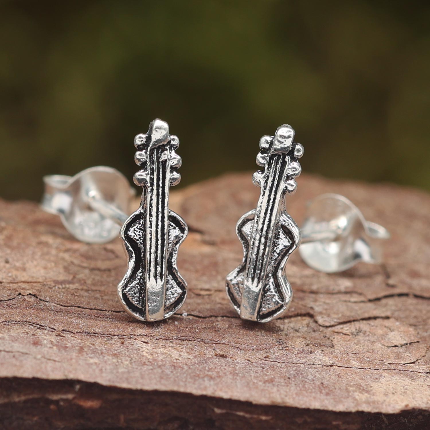 Geige Ohrring Silber Ohrstecker Musiker