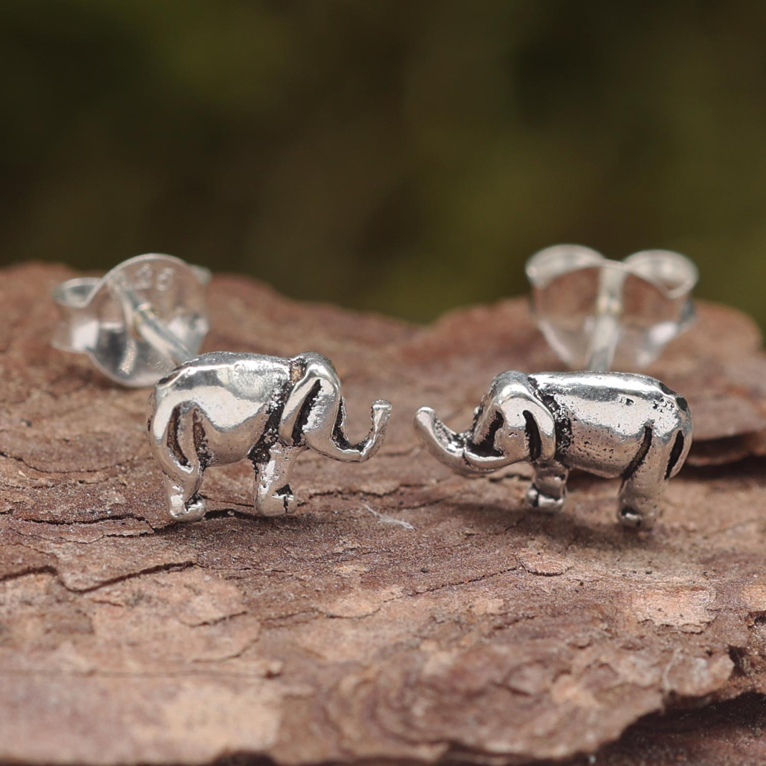 Elefanten Ohrring Silber Ohrstecker Glück