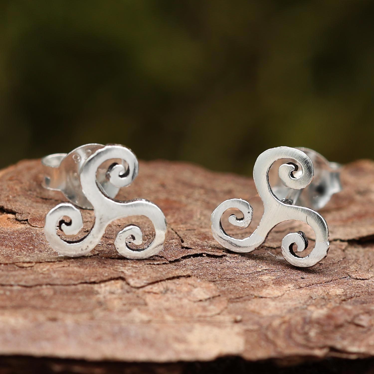 Triskel Ohrring Silber Ohrstecker  keltisch