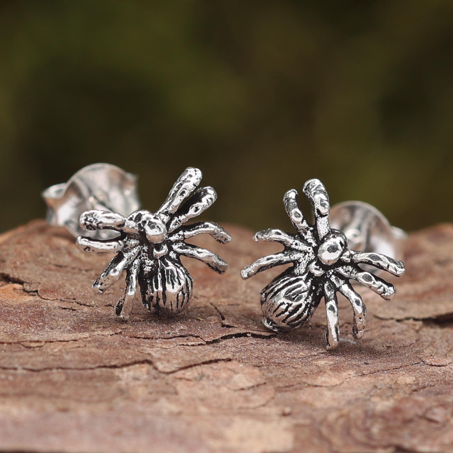 Spinne Ohrring Silber Ohrstecker Gothic