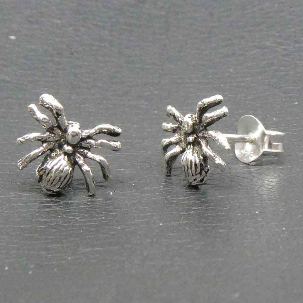 Spinne Ohrstecker Ohrring Silber