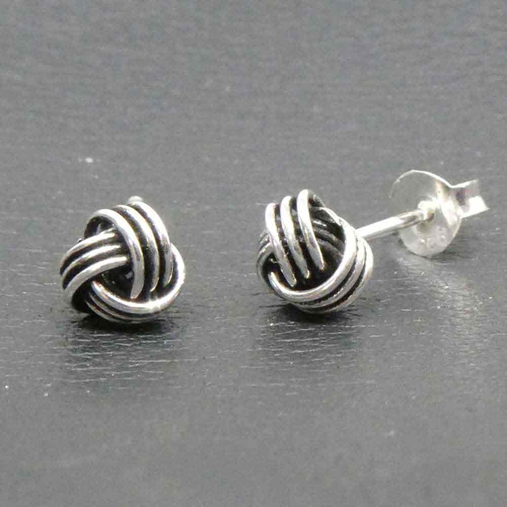 Knoten Ohrstecker Silber Schmuck