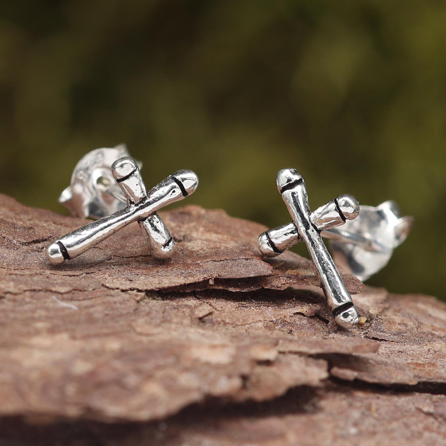 Kreuz Ohrringe Stecker Silber Ohrschmuck