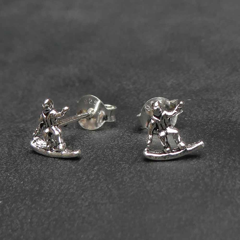 Wellenreiter Ohrriong 925 Silber Surfer Ohrstecker Ohrschmuck