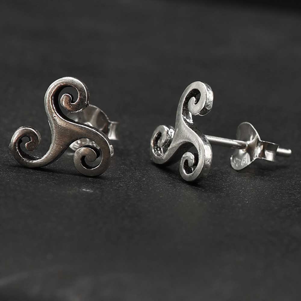 Triskel keltische Ohrstecker 925 Silber Ohrring hochwertiger Ohrschmuck