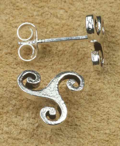 Triskelion Ohrstecker Silber Ohrschmuck